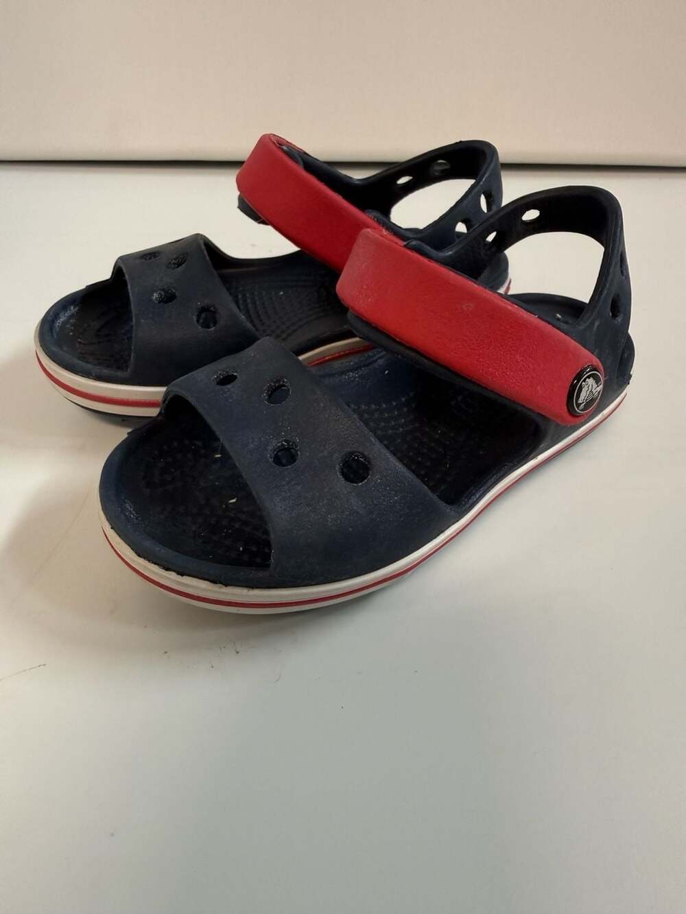 Crocs Crocband Kids Sandal Size C8 Navy Red